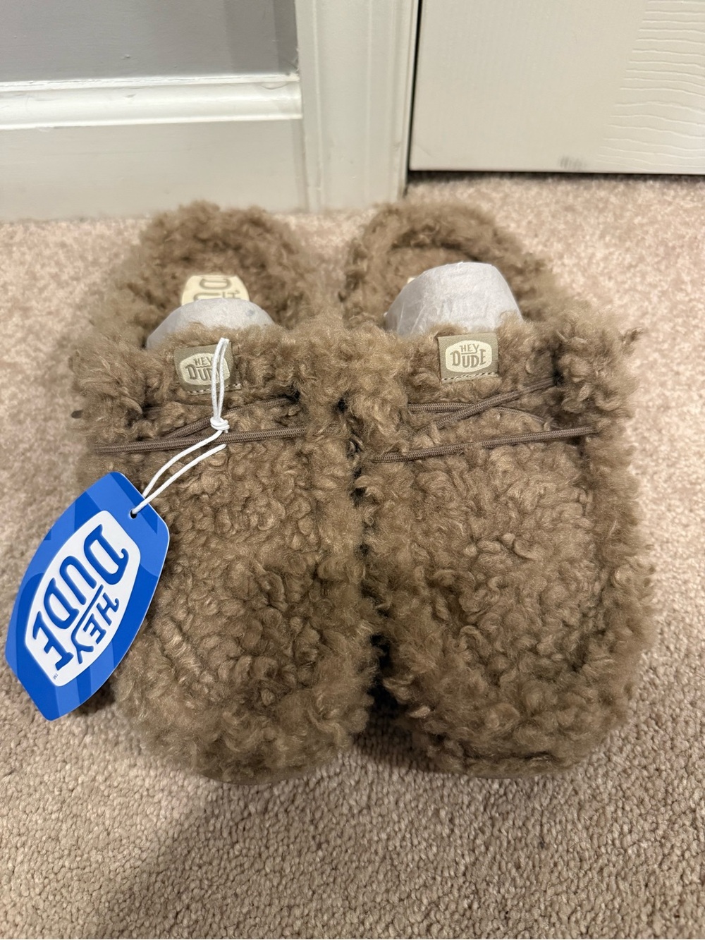 Hey Dude Slippers in Timber Wolf Brown - Size 8
